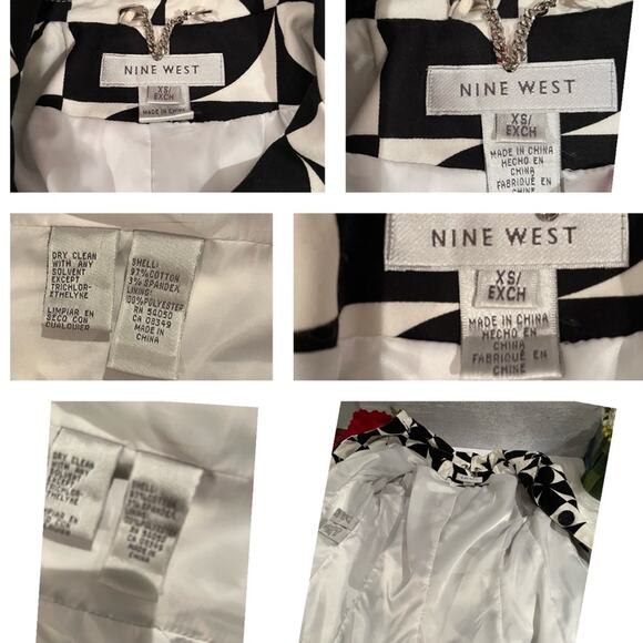 NEW Nine West Vault Vintage Trench Coat Nine West Mod Geometric Retro Flowers - Picture 11 of 13